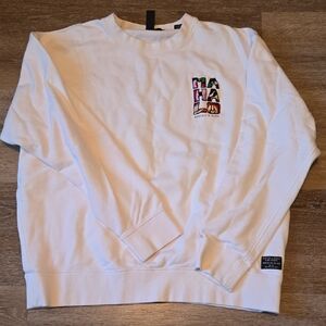 Scotch & Soda White Crewneck with Colorful Graphic